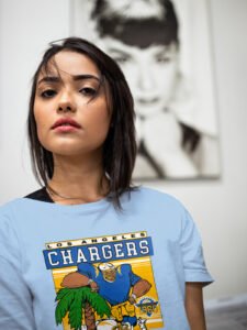 Los Angeles Chargers Crenshaw Skate Club Palm Tree T-Shirt