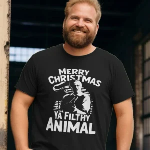 Merry Christmas Ya Filthy Animal In Angels With Even Filthier Souls Movie T-Shirt